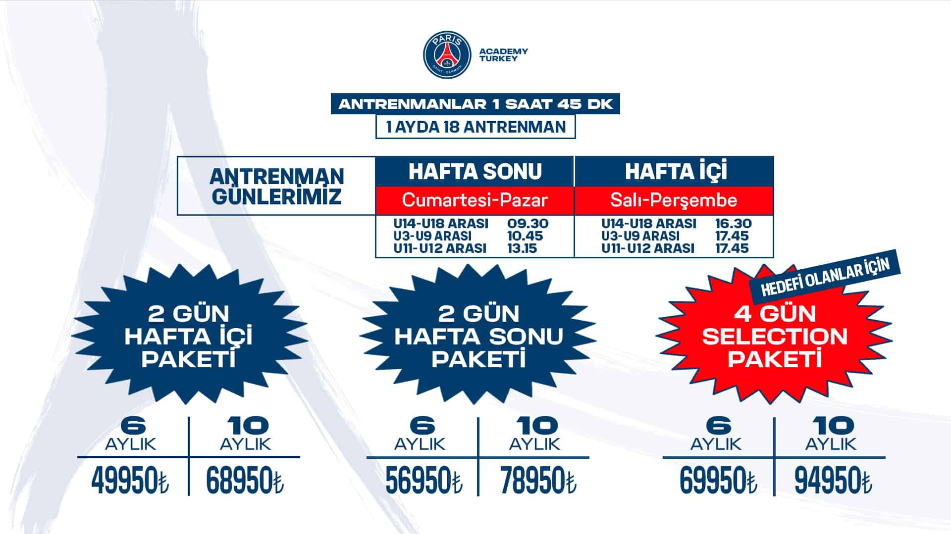 PSG Academy Bursa Fiyatları