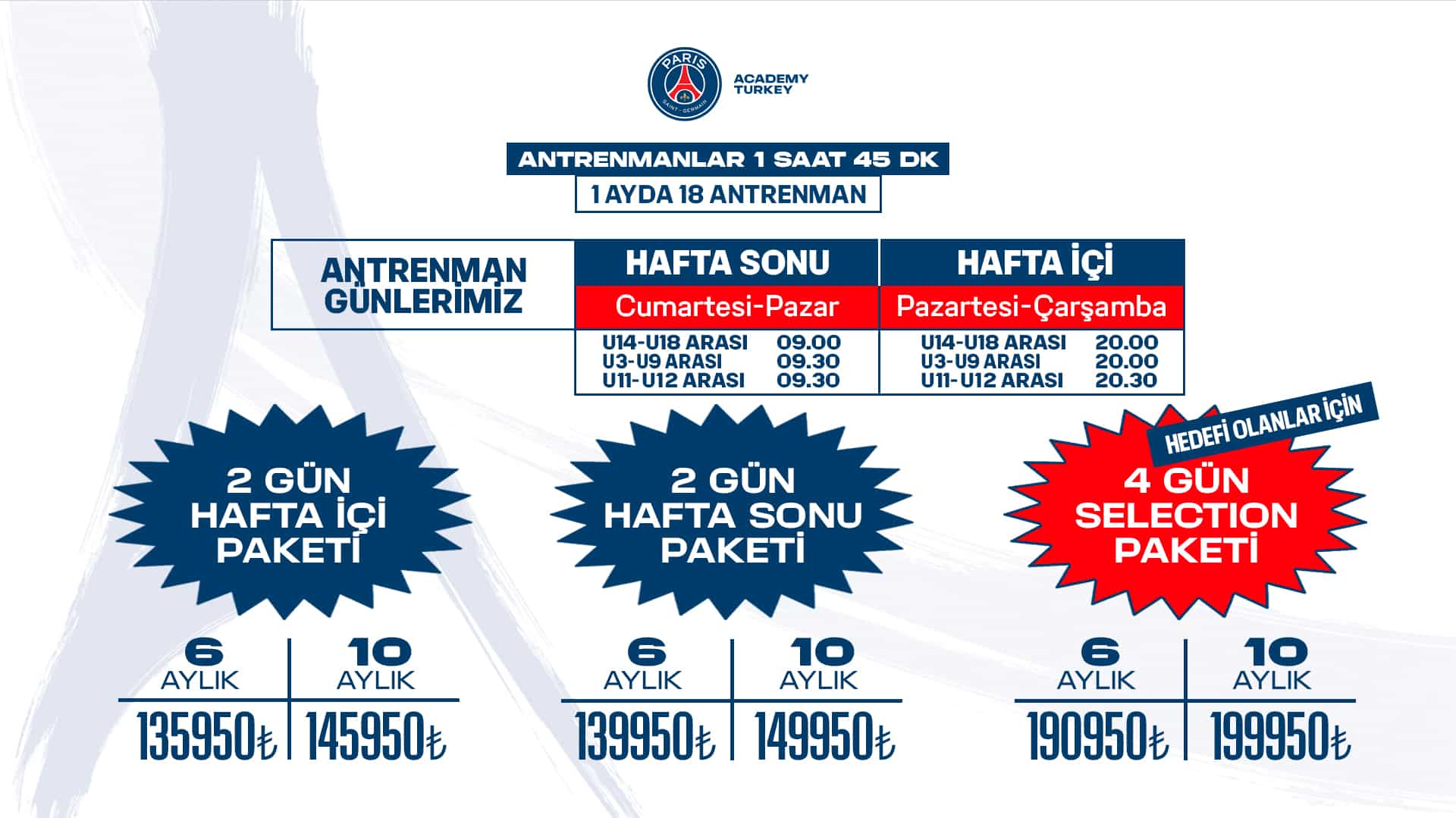 PSG Academy Sivas Fiyatlar