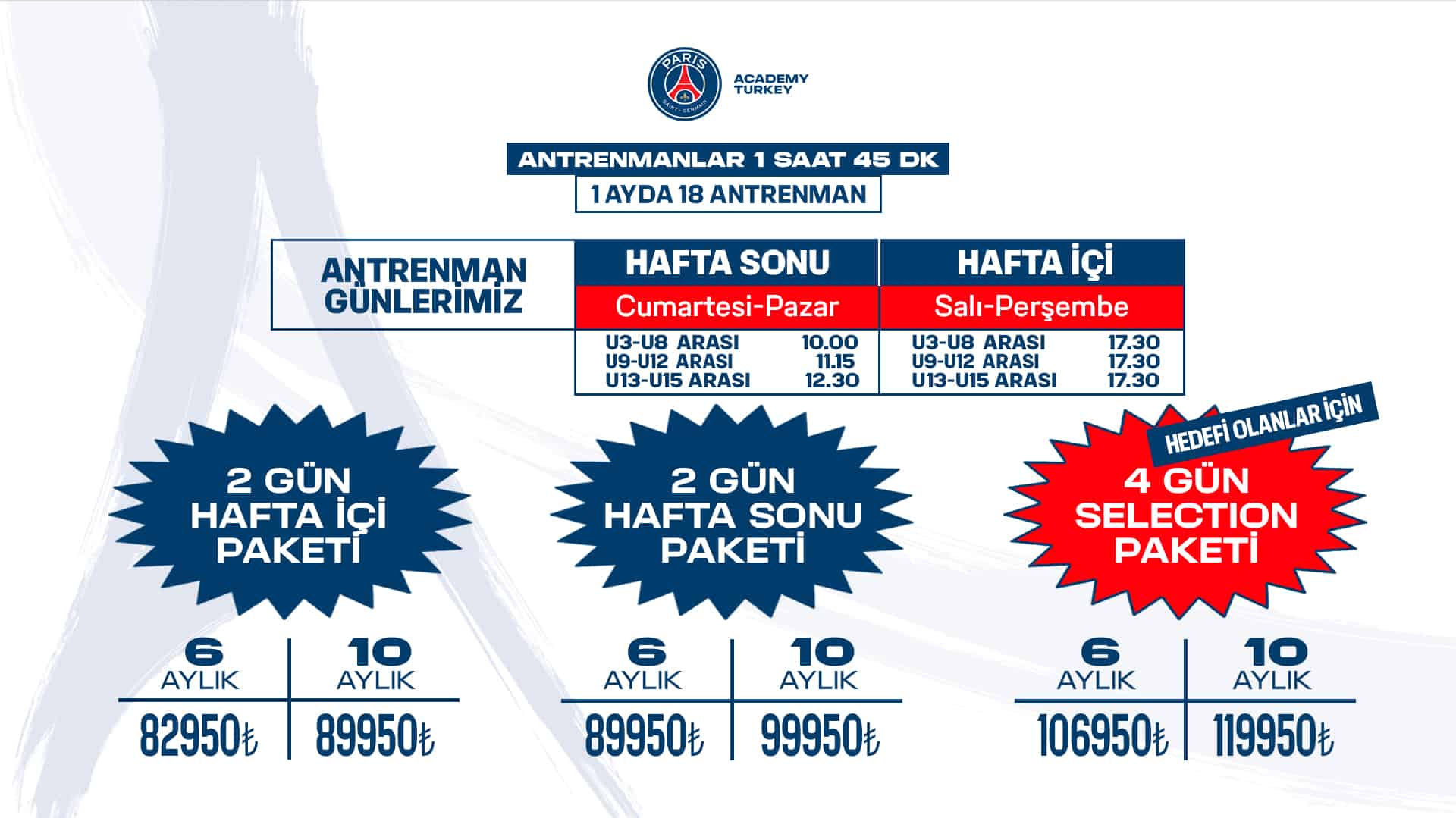 PSG Academy Ankara Fiyatları