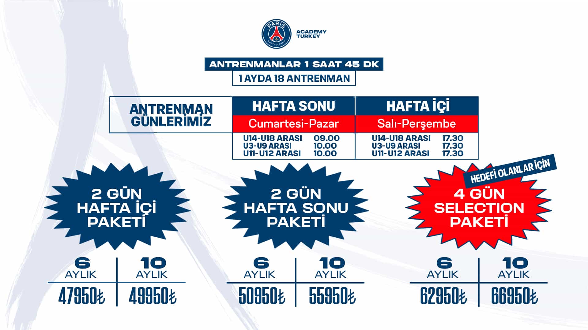PSG Academy Sivas Fiyatlar